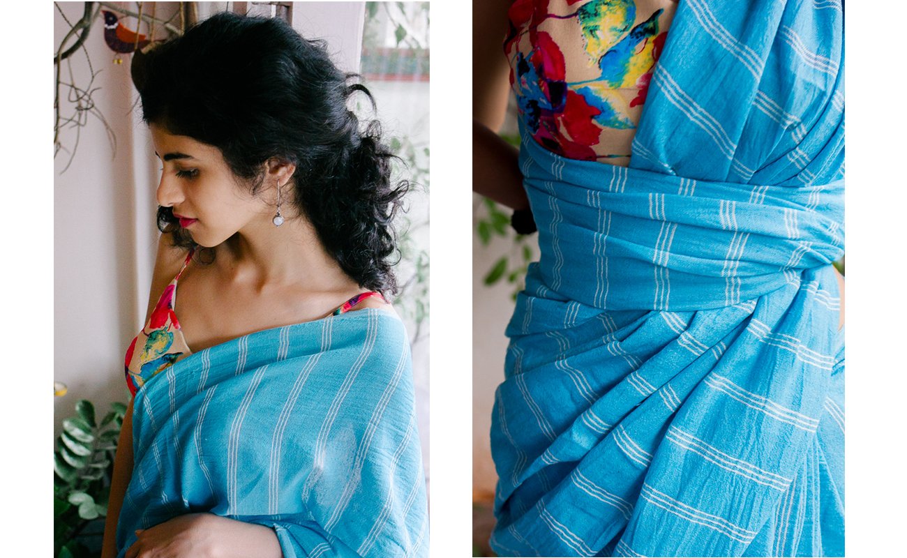 Colourful handloom saree